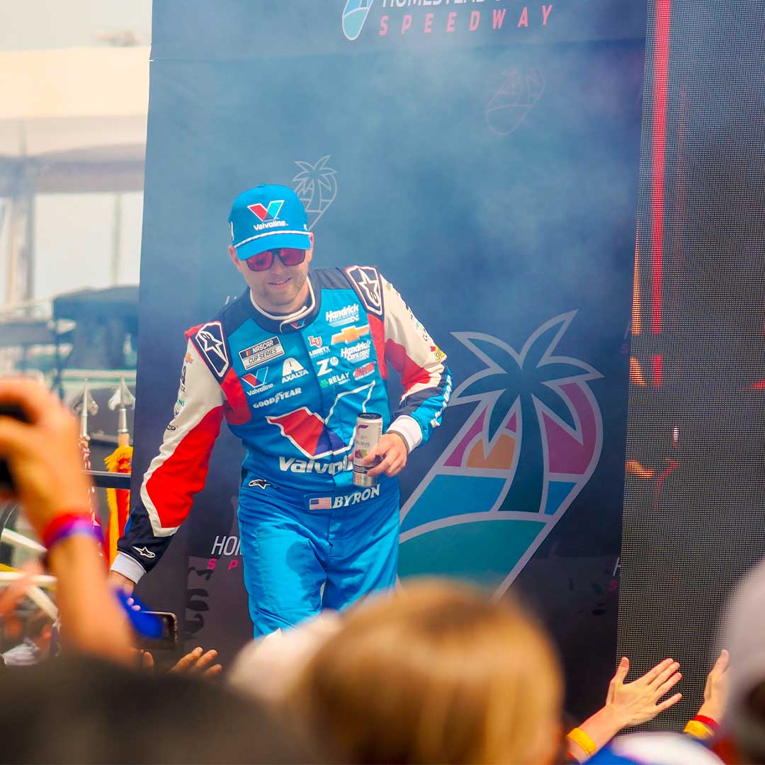 Driver introductions on the front stretch