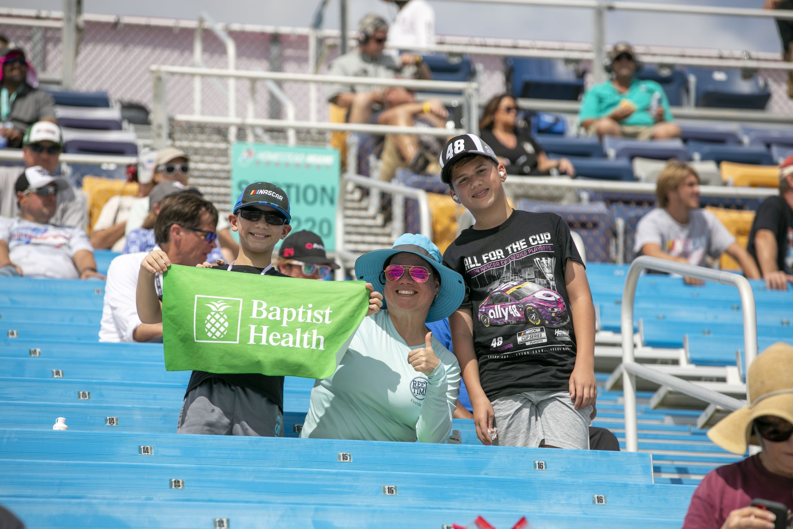 Family enjoying NASCAR Championship Weekend at Homestead-Miami Speedway
