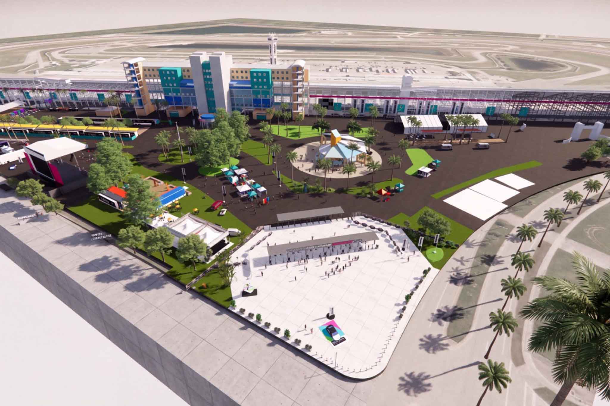 Rendering of he Midway at Homestead-Miami Speedway